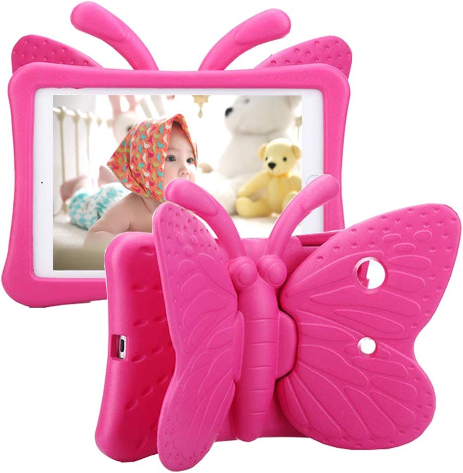 Coque en silicone pour enfants papillon pour iPad 5 6 (5ème 6ème génération) / Air 1 2 (1ère 2ème génération) / Pro 9,7 Coque en silicone pour enfants papillon pour iPad 5 6 (5ème 6ème génération) / Air 1 2 (1ère 2ème génération) / Pro 9,7